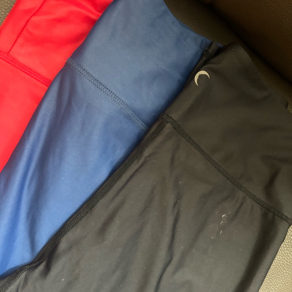 ZYIA Vibrant Red, Blue, and Black Leggings